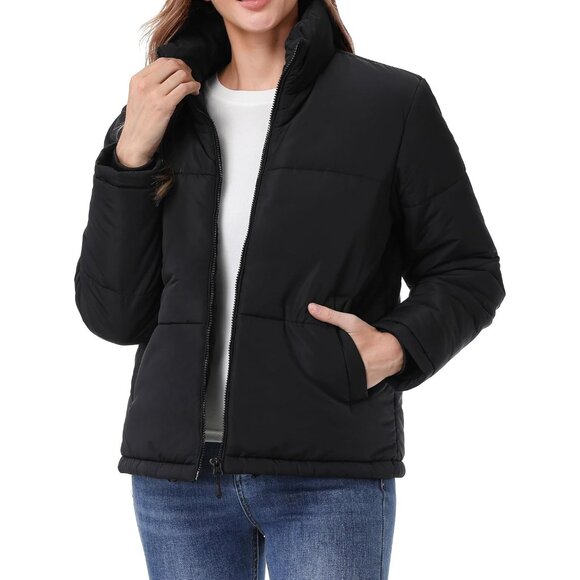 Women's Warm Winter Coat Waterproof Puffer Jacket Full-Zip Lightweight Winter Ja - Picture 7 of 7